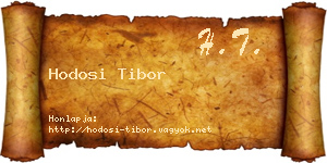 Hodosi Tibor névjegykártya